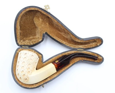 Auktion 356<br>Meerschaumpfeife in Etui, L-13cm [1]