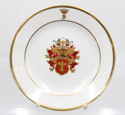 Auktion 356<br>Studentika-Wappenteller, , jug. Corps Boroussia Bonn, Schmising, C. Graf v., 1855, D-20cm [1]