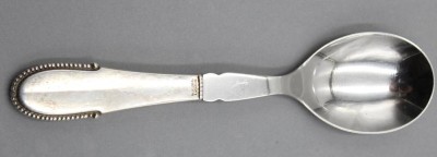 Auktion 356<br>Gemüselöffel, Georg Jensen, Sterlinggriff, L-19cm [1]