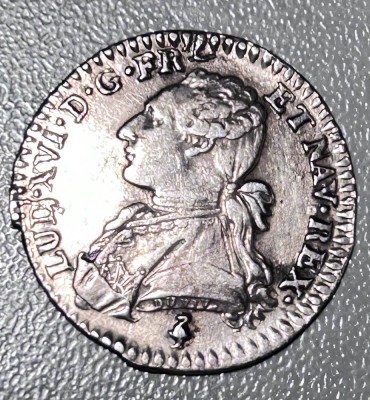 Auktion 356<br>1/5 Ecu, Frankreich, Louis XVI, 1782, Silber, D-ca. 2,2 cm, 2,7 gr [1]