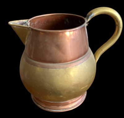 Auktion 356<br>Milchkrug,  Kupfer/Messing, 19.Jhd.,  ca. 1,5 L, H-22 cm [1]