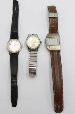 Auktion 357<br>3x Junghans-Herrenarmbanduhren, verschiedene Epochen und Erhaltungen, 1x  läuft nur kurz an, 1x läuft 1x ungeprüft [1]