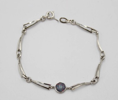 Auktion 357<br>925er Silber-Armband mit Opal, 3,6gr., L-18cm [1]