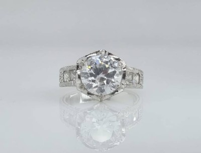 Auktion 357<br>10. Zirkon Ring aus Silber, 925, 8,0 Gramm, Ringweite 59 [1]